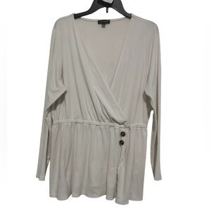 Lane Bryant Long Sleeve Wrap Blouse